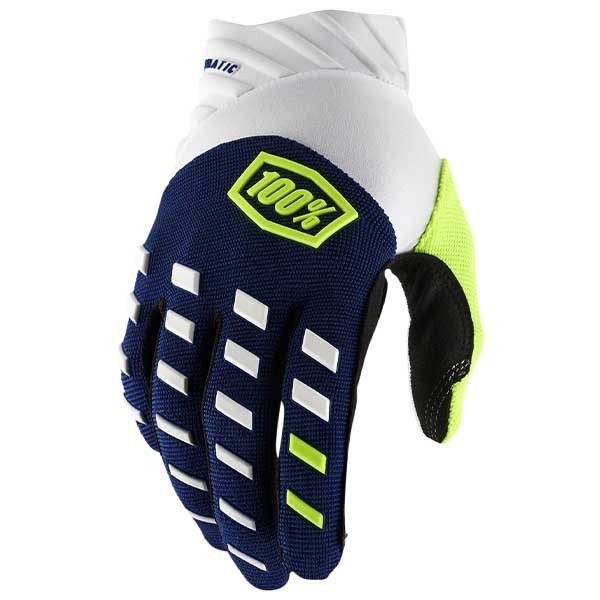 Motocross-Handschuhe 100% Airmatic blau weiss