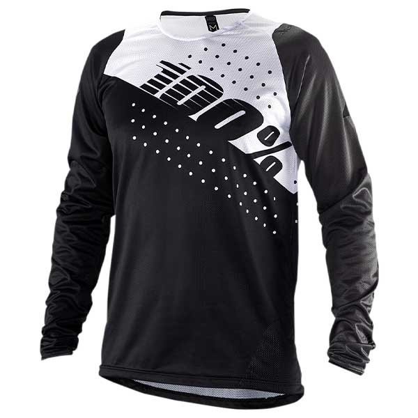 100% R-Core black white MTB jersey
