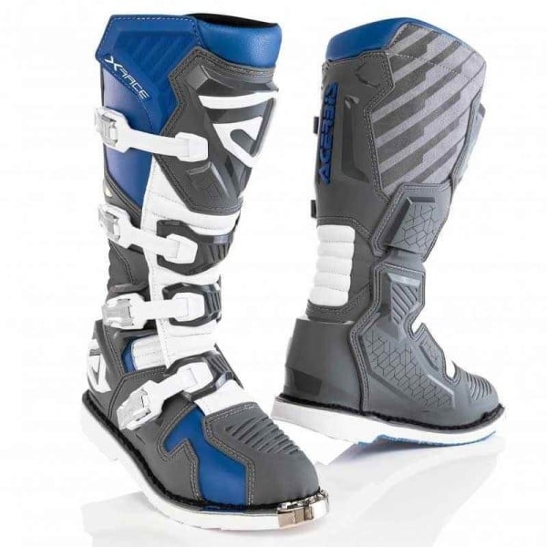 Motocross boots Acerbis X-Race blue grey