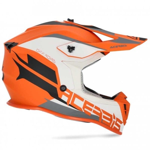 Casco motocross Acerbis Linear orange white