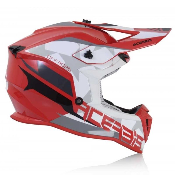 Acerbis Helmet Linear motocross red white