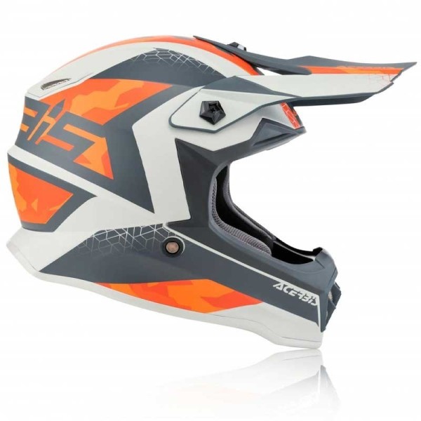 Motocross kind helm Acerbis Steel orange