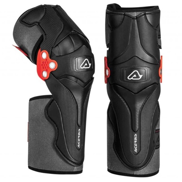 Acerbis X-Strong motocross knee guards black red