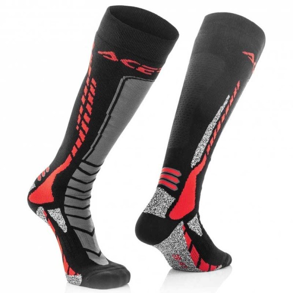 Acerbis MX Pro Motocross-Socken Schwarz Rot
