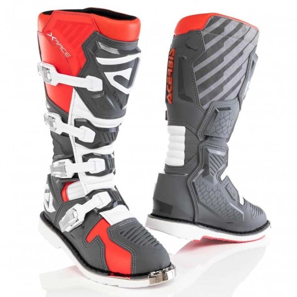 Motocross boots Acerbis X-Race red grey