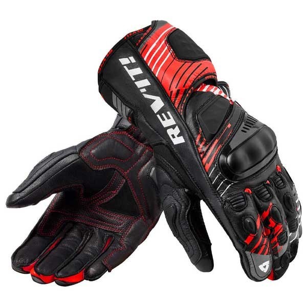 Revit Apex black red motorcycle gloves