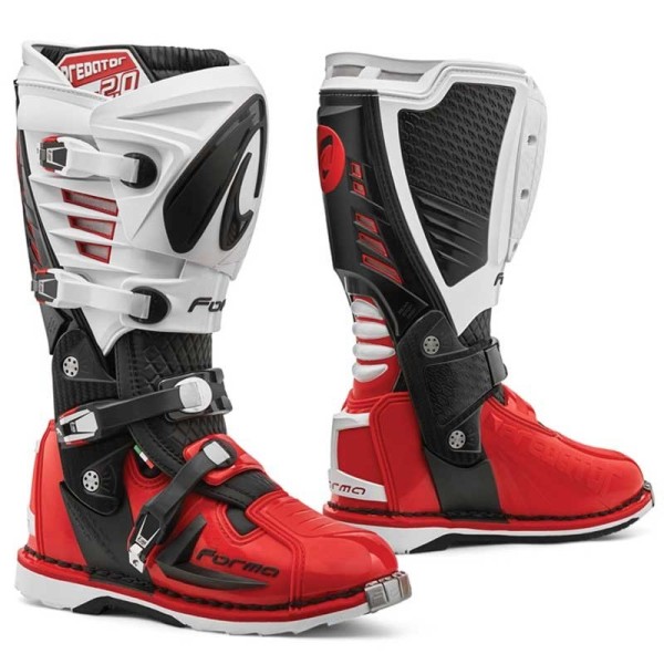 Stivali motocross Forma Predator 2.0 bianco rosso