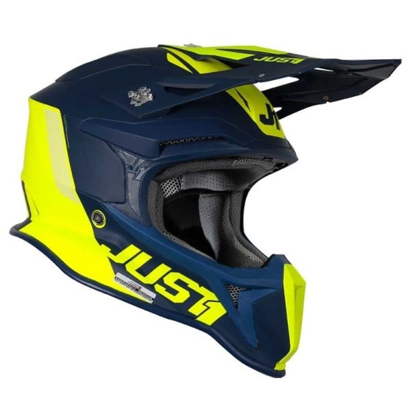 Casque Just1 J18 Mips Pulsar Fluo Yellow Blue