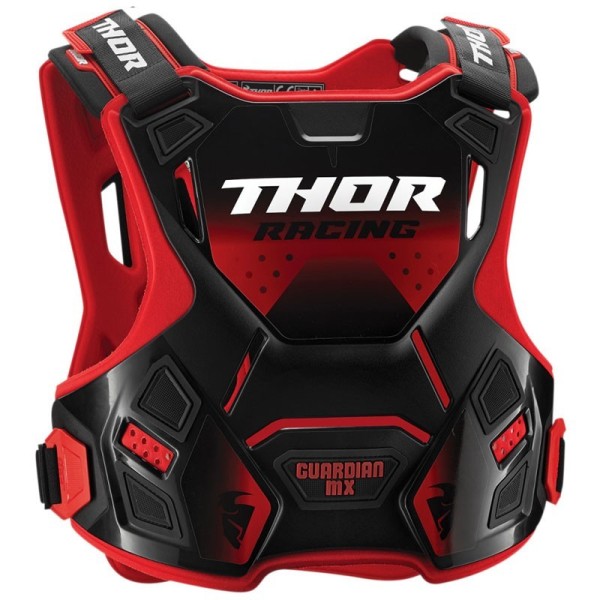 Chest Roost Protective Motocross THOR Guardian MX Black Red