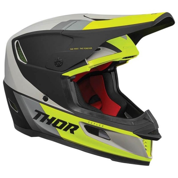 Motocross Helmet Thor Reflex Apex acid grey