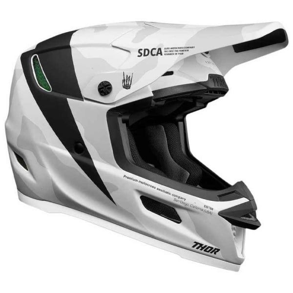 Motocross Helmet Thor Reflex Cast white black