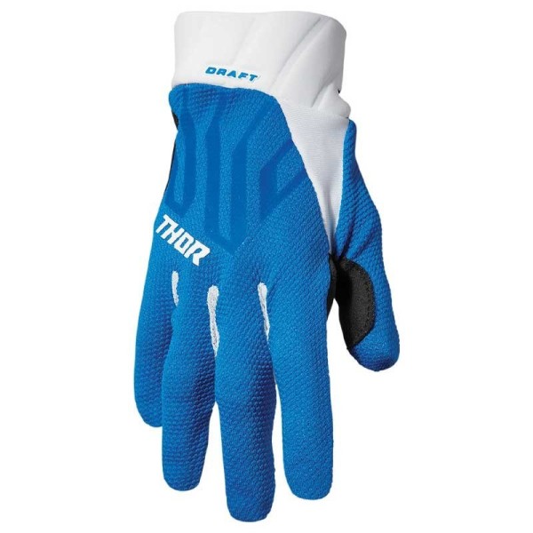 Thor Draft motocross gloves blue white
