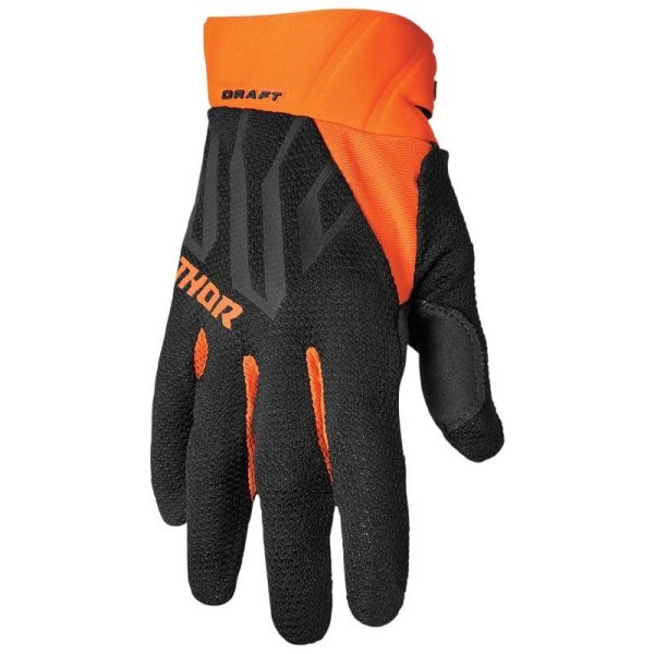Thor Draft Motocross Handschuhe schwarz orange