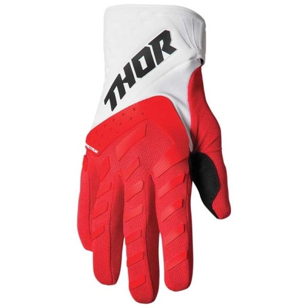 Thor Spectrum gants motocross blanc rouge