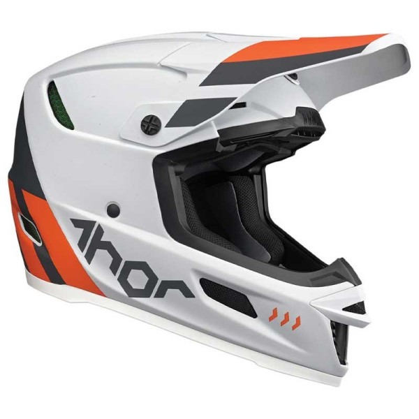 Motocross Helmet Thor Reflex Cube light grey/red orange