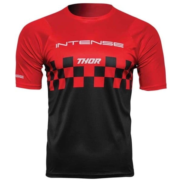 Thor Intense Chex MTB Jersey red black