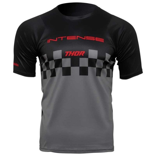Maillot MTB Thor Intense Chex negro gris