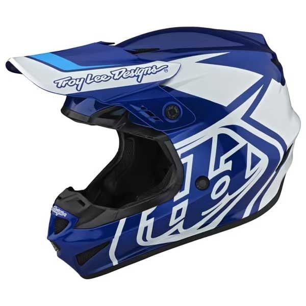 Casco motocross Troy Lee Designs GP Overload azul blanco