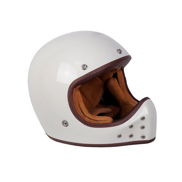 Casque intégral vintage By City The Rock blanc