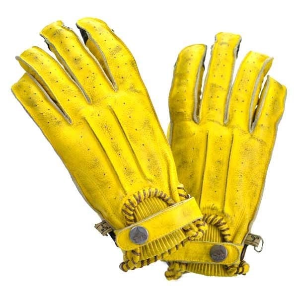 By City Second Skin cafe racer gloves yellow