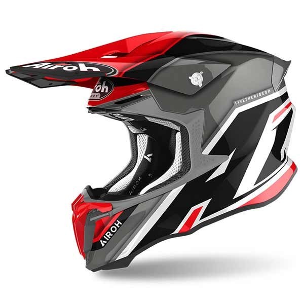 Airoh Twist 2.0 Shaken grau rot Helm