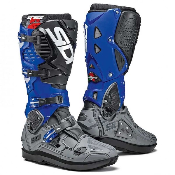 Sidi Crossfire 3 SRS Motocross-Stiefel grau blau schwarz