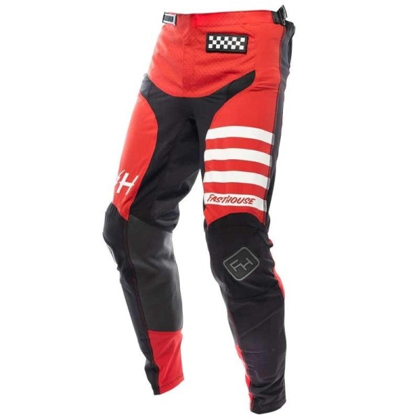 Pantaloni motocross Fasthouse Elrod neri rosso