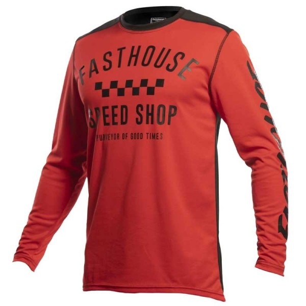Camiseta motocross Fasthouse Carbon red black