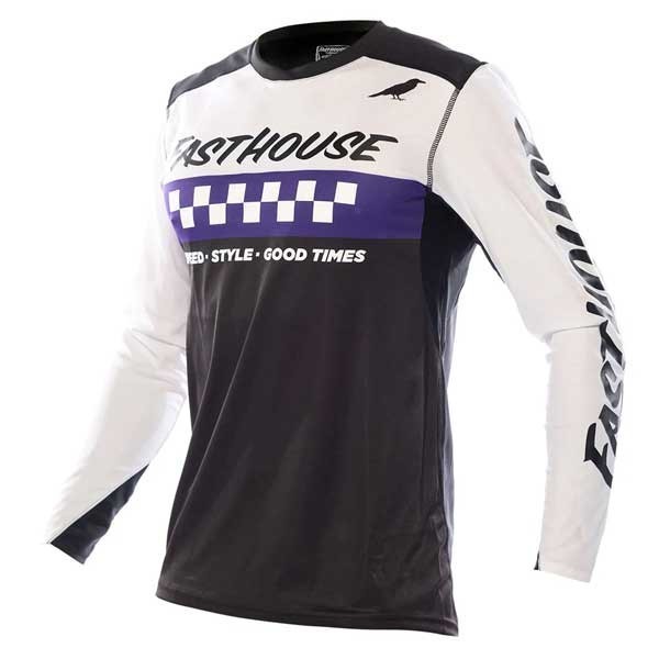 Camiseta motocross Fasthouse Elrod blanco morado