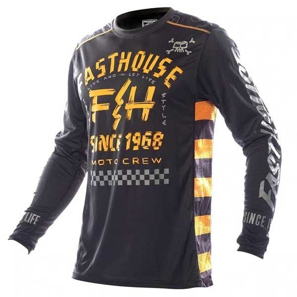 Fasthouse Off-Road Motocross-Trikot Schwarz Gelb