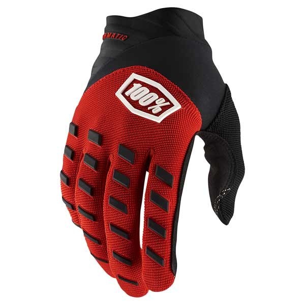 100% Airmatic black red motocross gloves