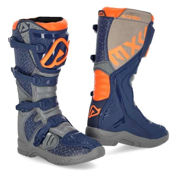 Motocross boots X-Team blue grey
