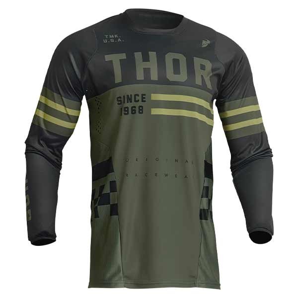 Maglia motocross Thor Pulse Combat army nero