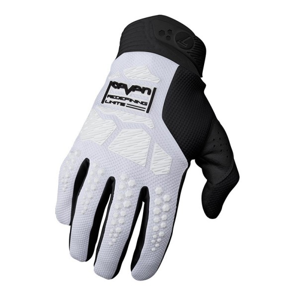 Seven mx Rival ascent white black gloves