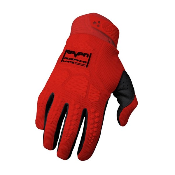 Seven mx Rival ascent red fluo gloves