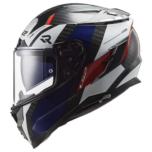 LS2 Challenger Carbon Alloy helmet white blue red