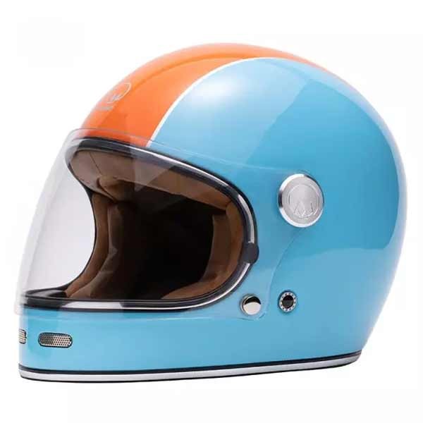 Mârkö Full Moon blue orange full face vintage helmet