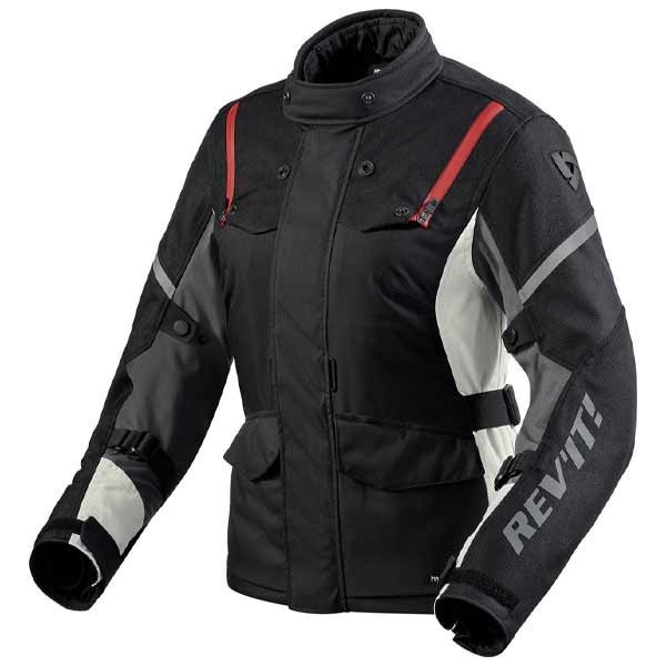 Revit Horizon 3 H2O women motorcycle jacket black red