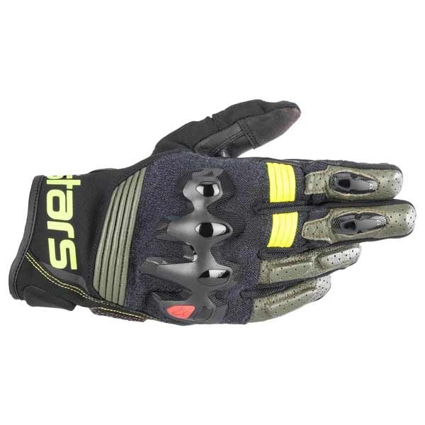 Alpinestars Halo leather gloves black green