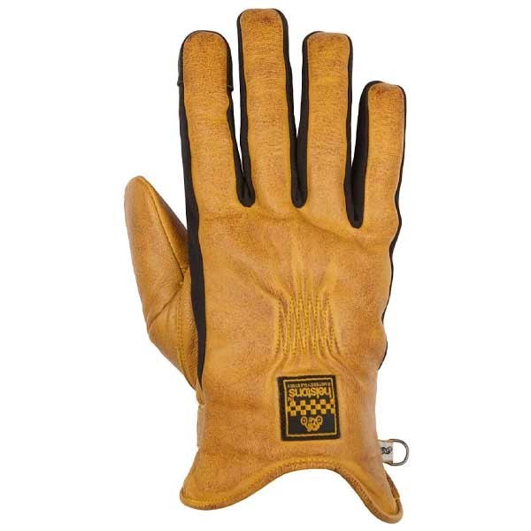 Helstons Benson gold motorcycle gloves