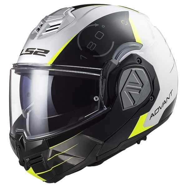 LS2 Advant Codex black white modular helmet