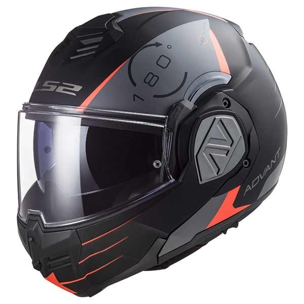 LS2 Advant Codex black titanium modular helmet