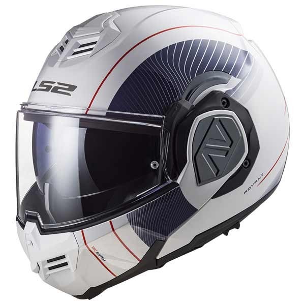 LS2 Advant Cooper white blue modular helmet