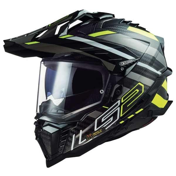 LS2-Helm Explorer Carbon Edge schwarz gelb fluo
