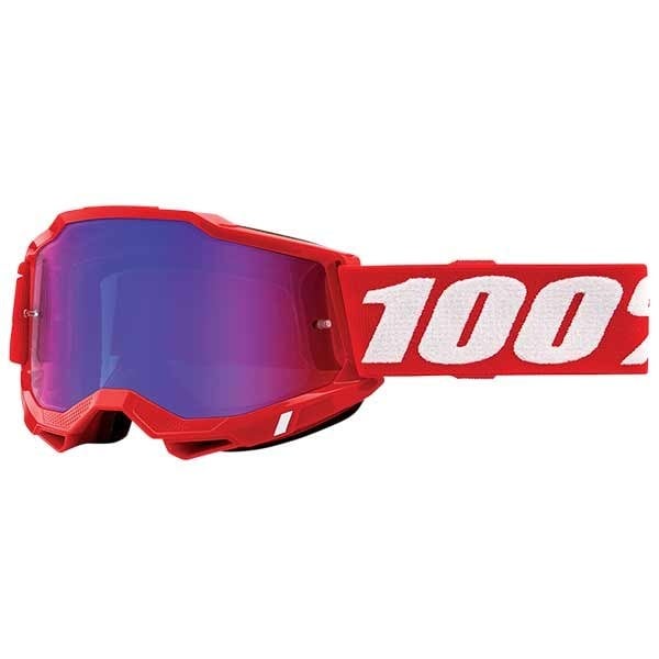 100% goggles Accuri 2 Neon Red mirror red