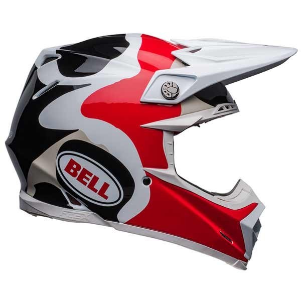 Bell Moto-9S Flex Cousteau Reef white red helmet