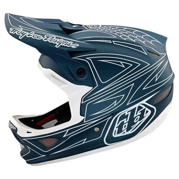 Troy Lee Designs MTB helmet D3 Fiberlite Spiderstripe blue