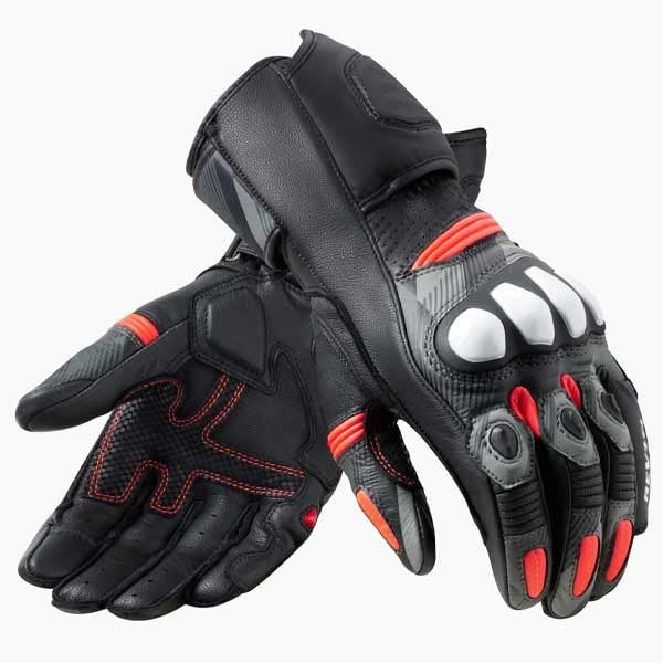 Revit League 2 black red leather gloves
