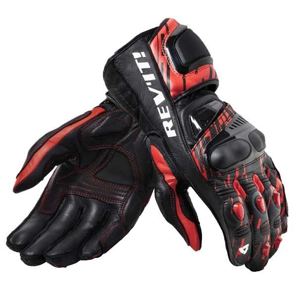 Revit Quantum 2 black red leather gloves