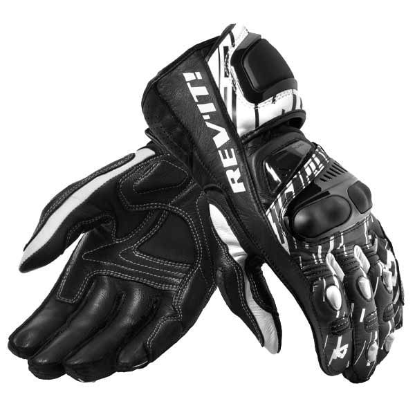 Revit Quantum 2 black white leather gloves